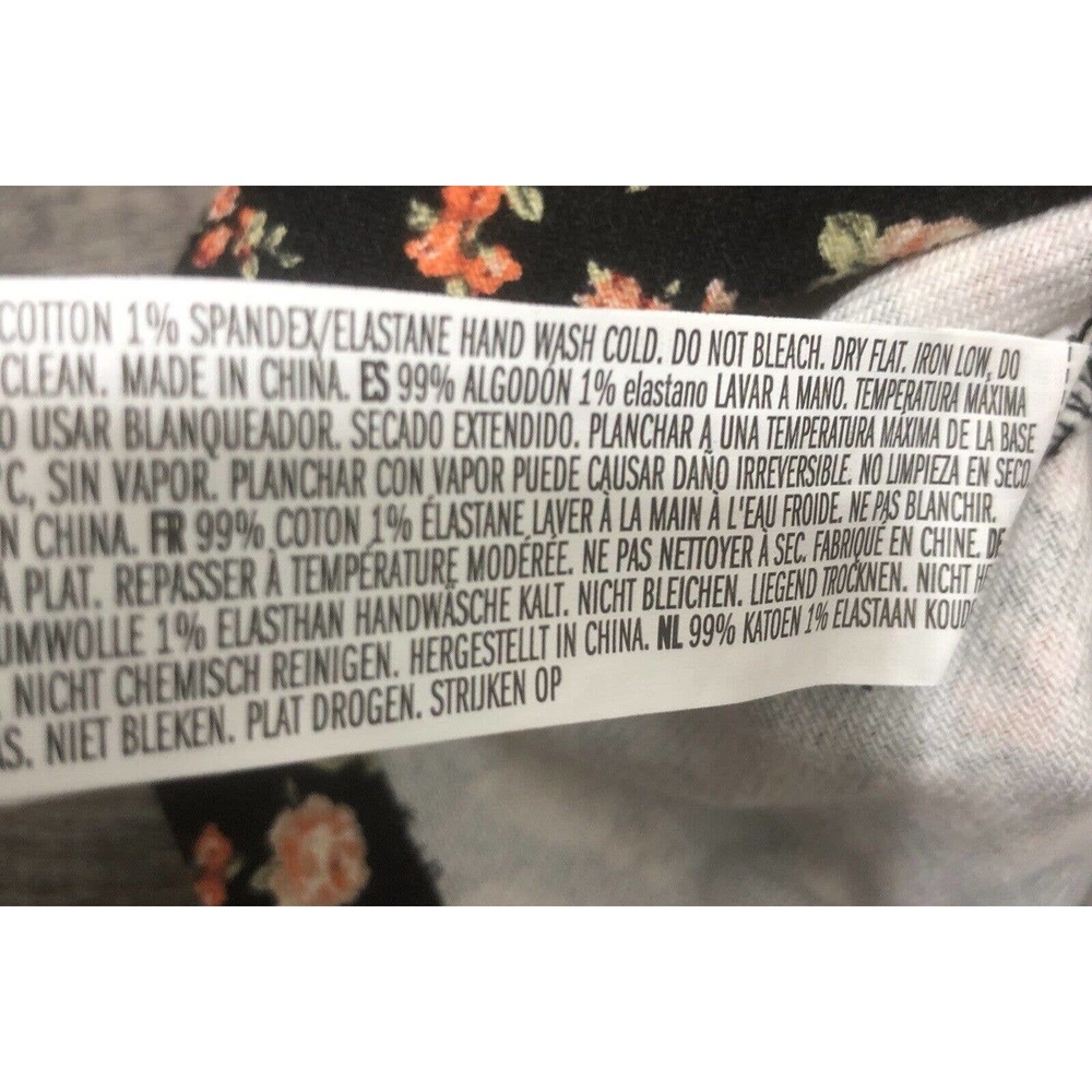 Forever 21 Black & Pink Rose Sz 3X Skirt Denim Mini Cover Up Plus Size Vacay E2 - Picture 7 of 10